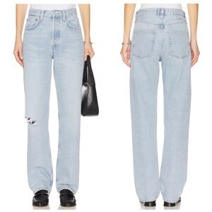 Agolde Kelly Jean High Rise Relaxed Straight Leg‎ In Segment Blue Denim Size 29